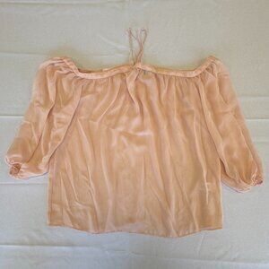1. State Halter Off the Shoulder Blouse Pink Size XS